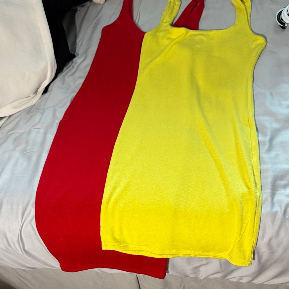 Naked Wardrobe Red and Yellow Dresses